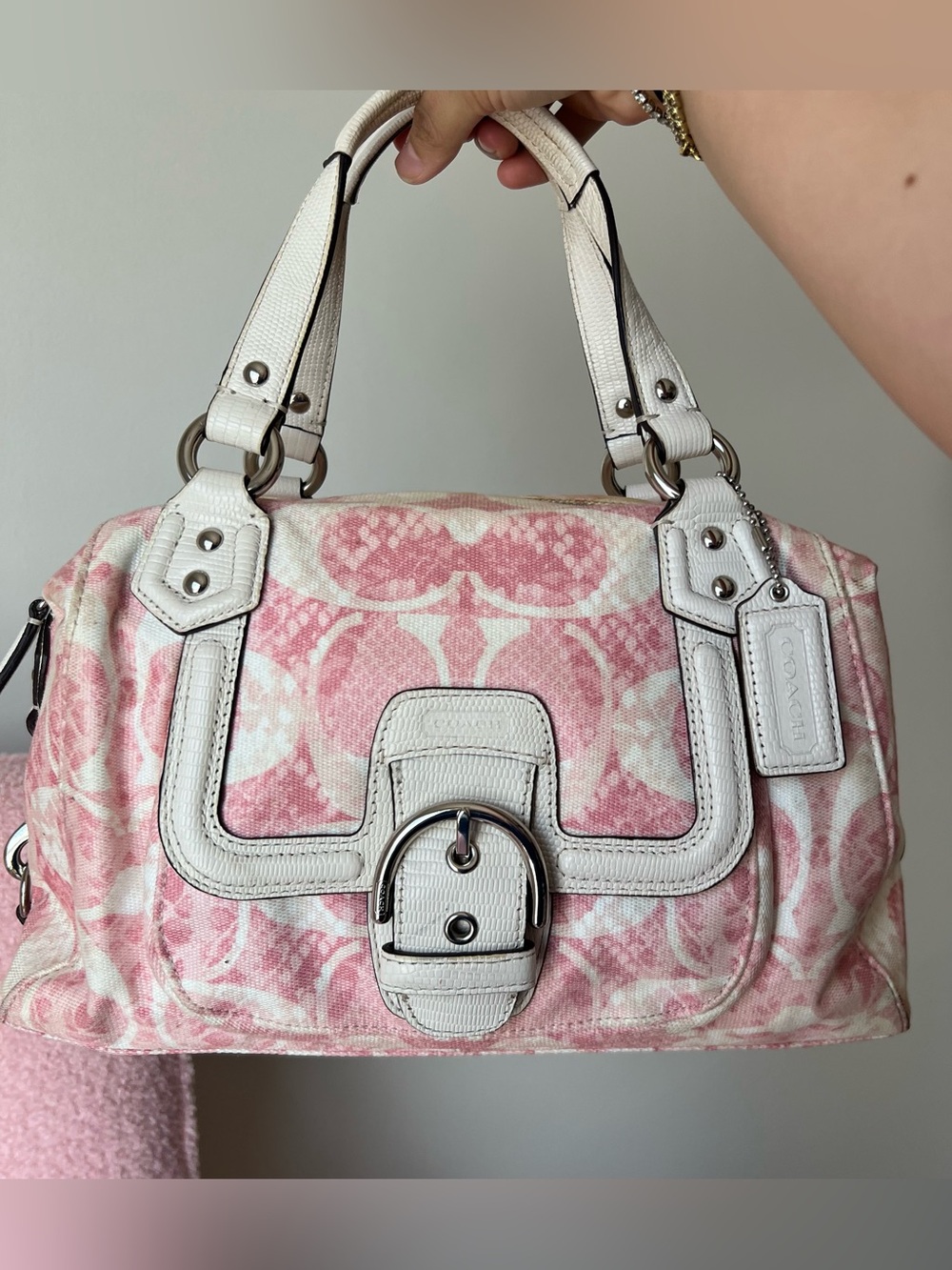 Coach Campbell Snake C Print Satchel